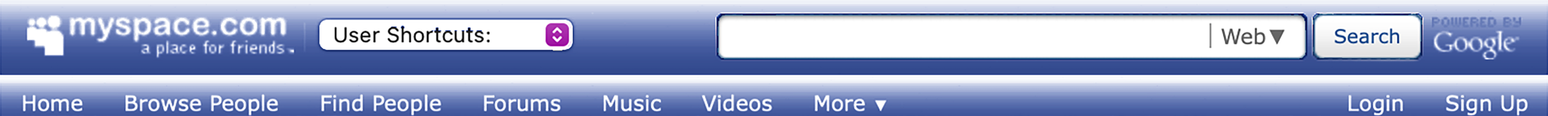 MySpace header